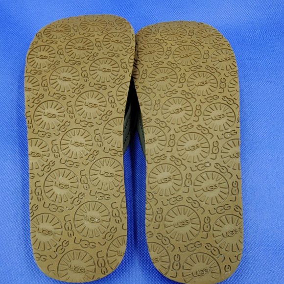 UGG Woman’s Size 7 Kayla Nubuck Leather 3092 Flip Flops Sandals - Picture 4 of 7